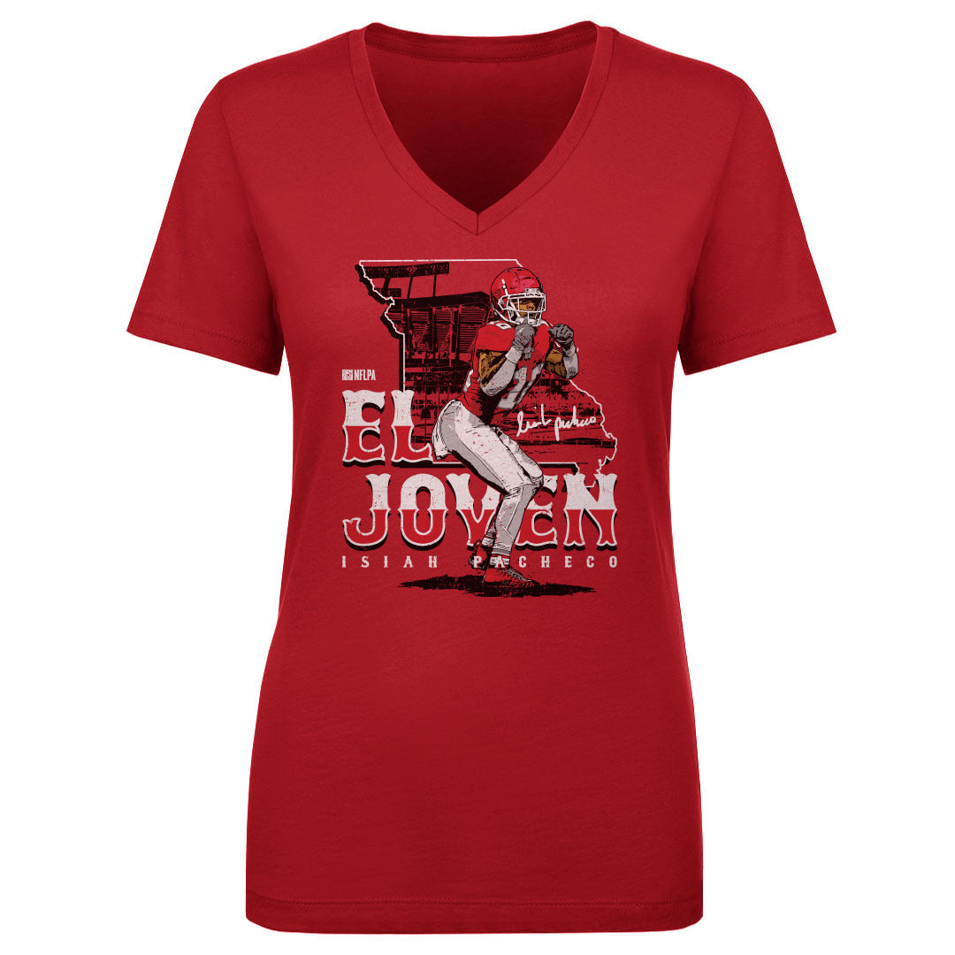 Isiah Pacheco Women&#39;s V-Neck T-Shirt | 500 LEVEL