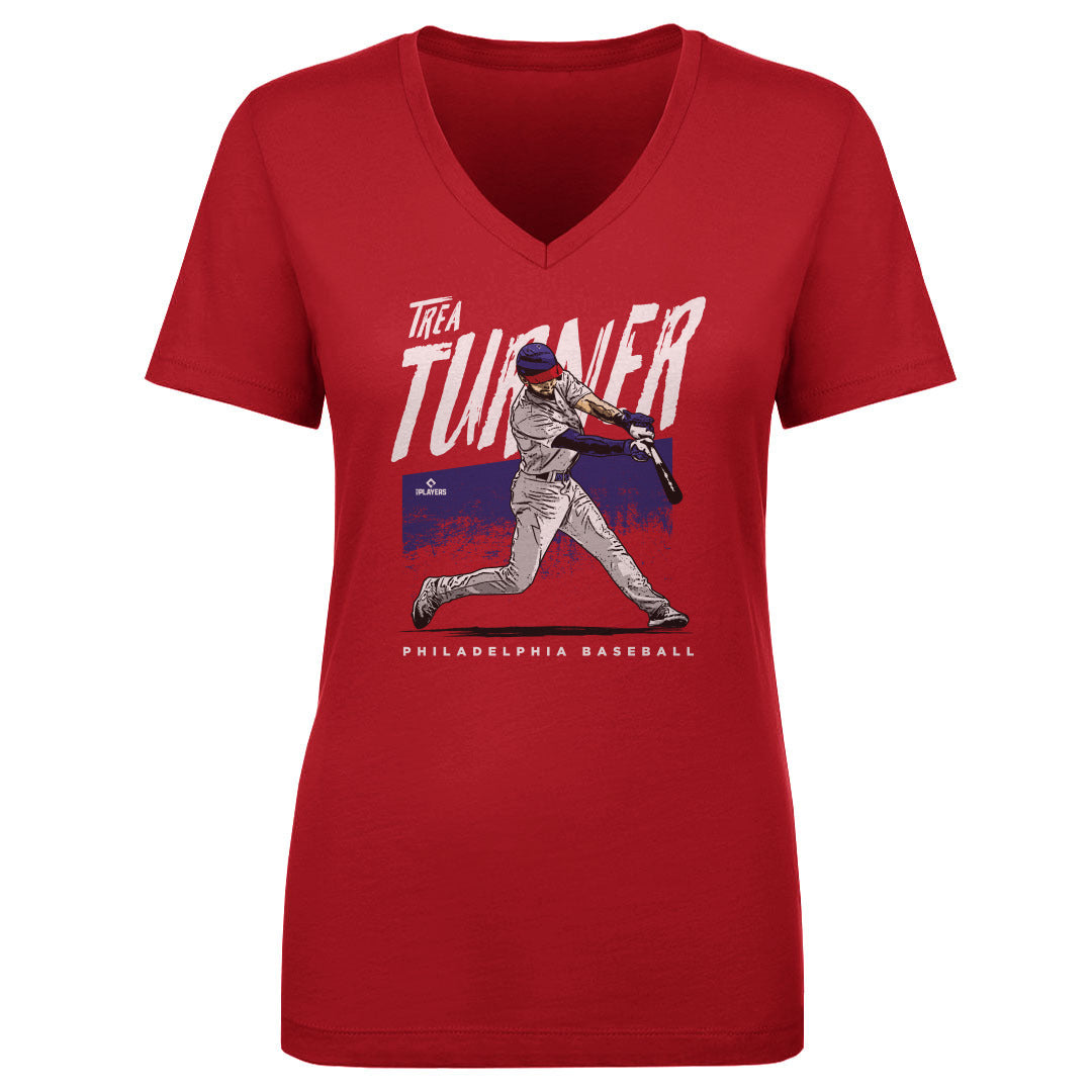 Trea Turner Women&#39;s V-Neck T-Shirt | 500 LEVEL