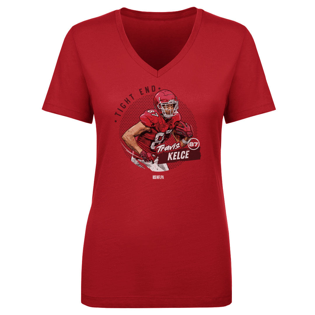 Travis Kelce Women&#39;s V-Neck T-Shirt | 500 LEVEL