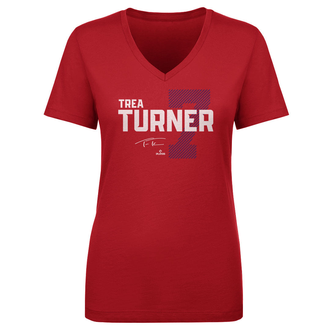 Trea Turner Women&#39;s V-Neck T-Shirt | 500 LEVEL