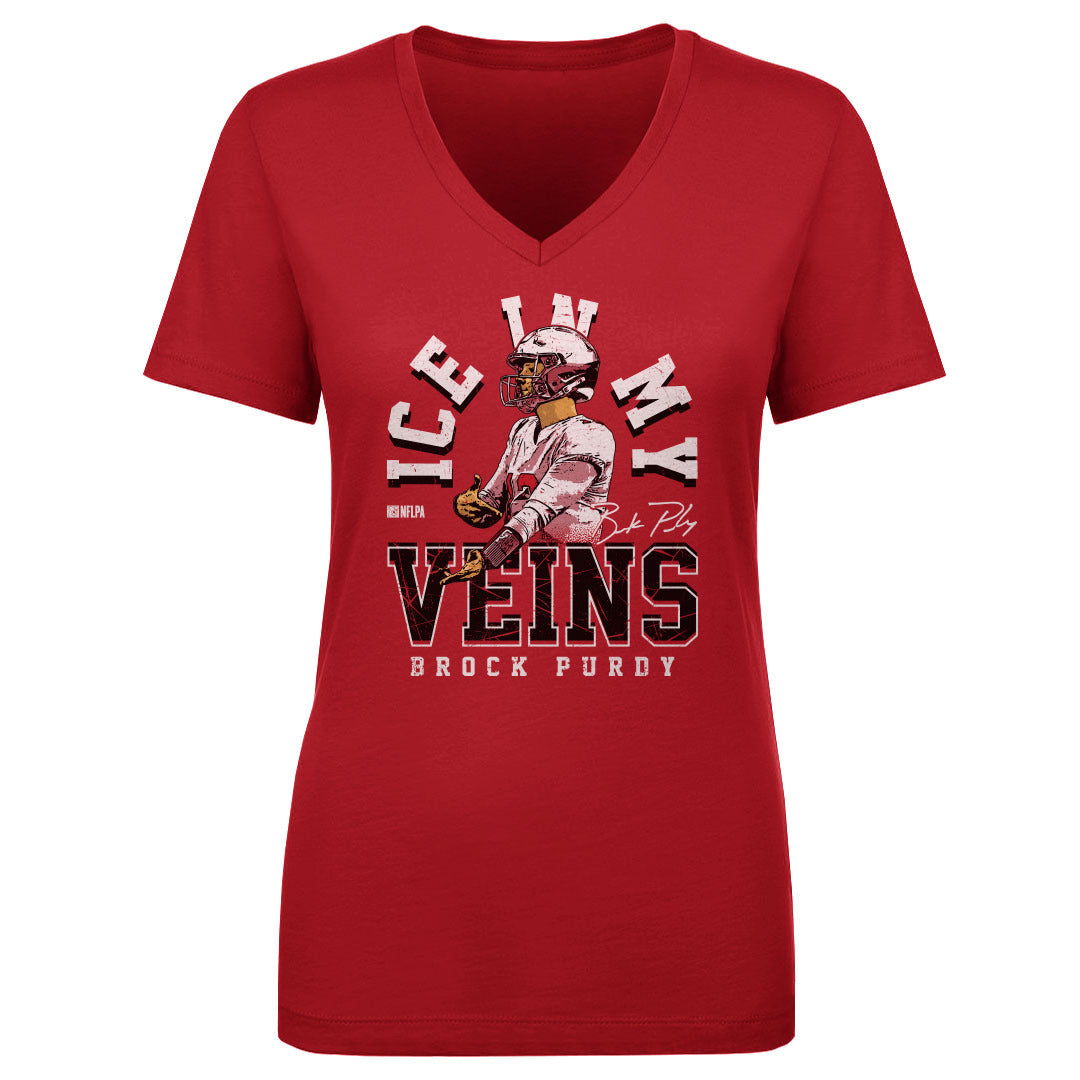 Brock Purdy Women's V-Neck, San Francisco Football Women's V-Neck T-Shirt