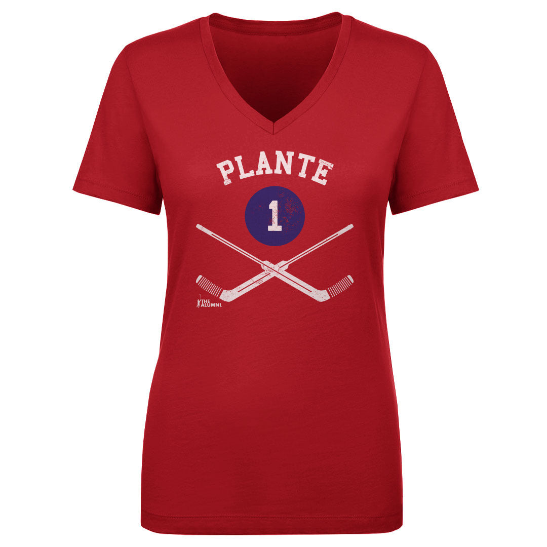 Jacques Plante Women&#39;s V-Neck T-Shirt | 500 LEVEL