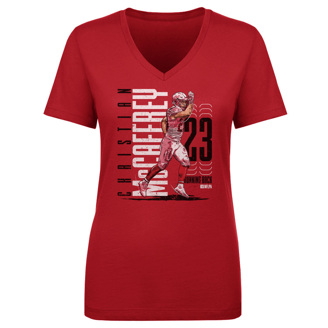 Christian McCaffrey Women&#39;s V-Neck T-Shirt | 500 LEVEL