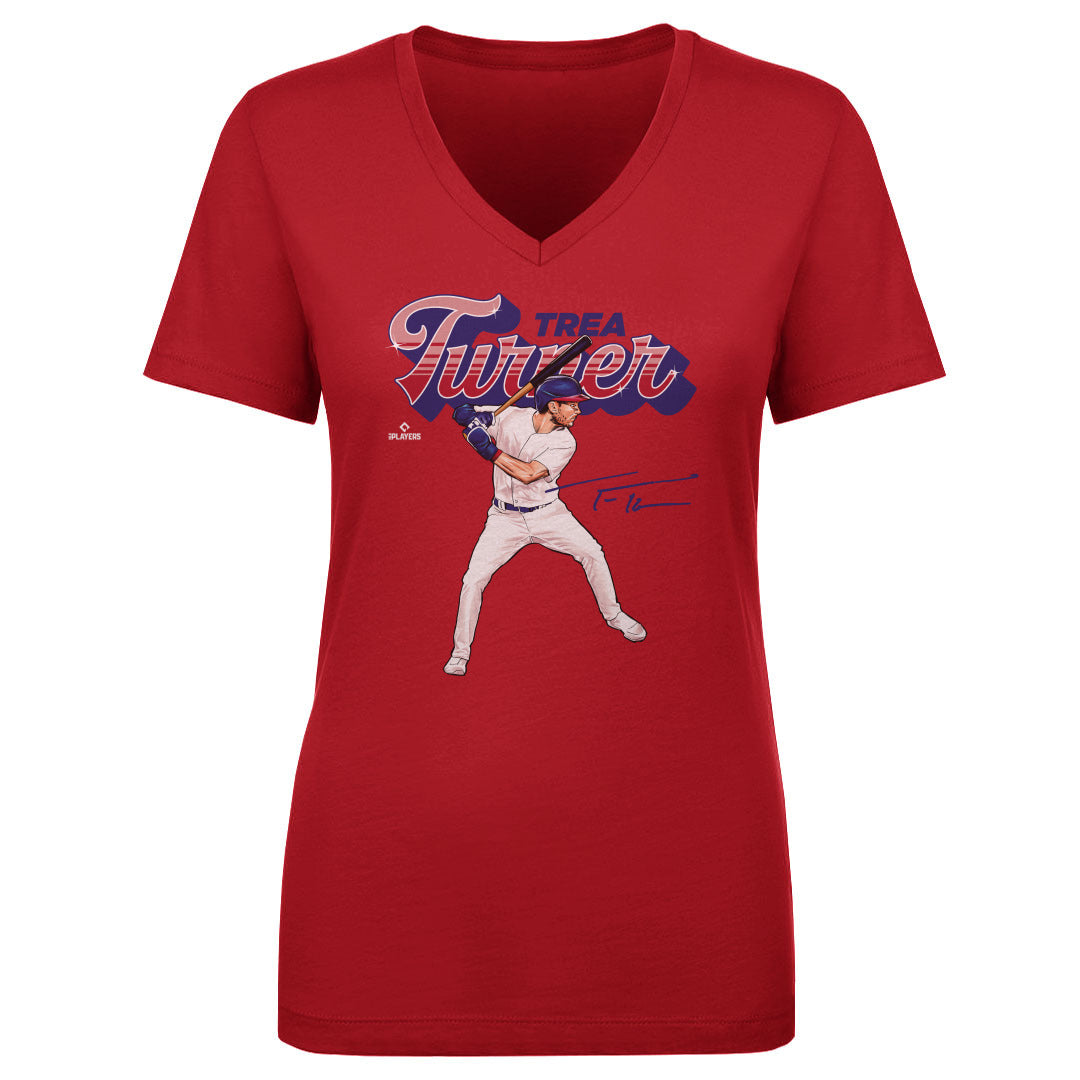 Trea Turner Women&#39;s V-Neck T-Shirt | 500 LEVEL