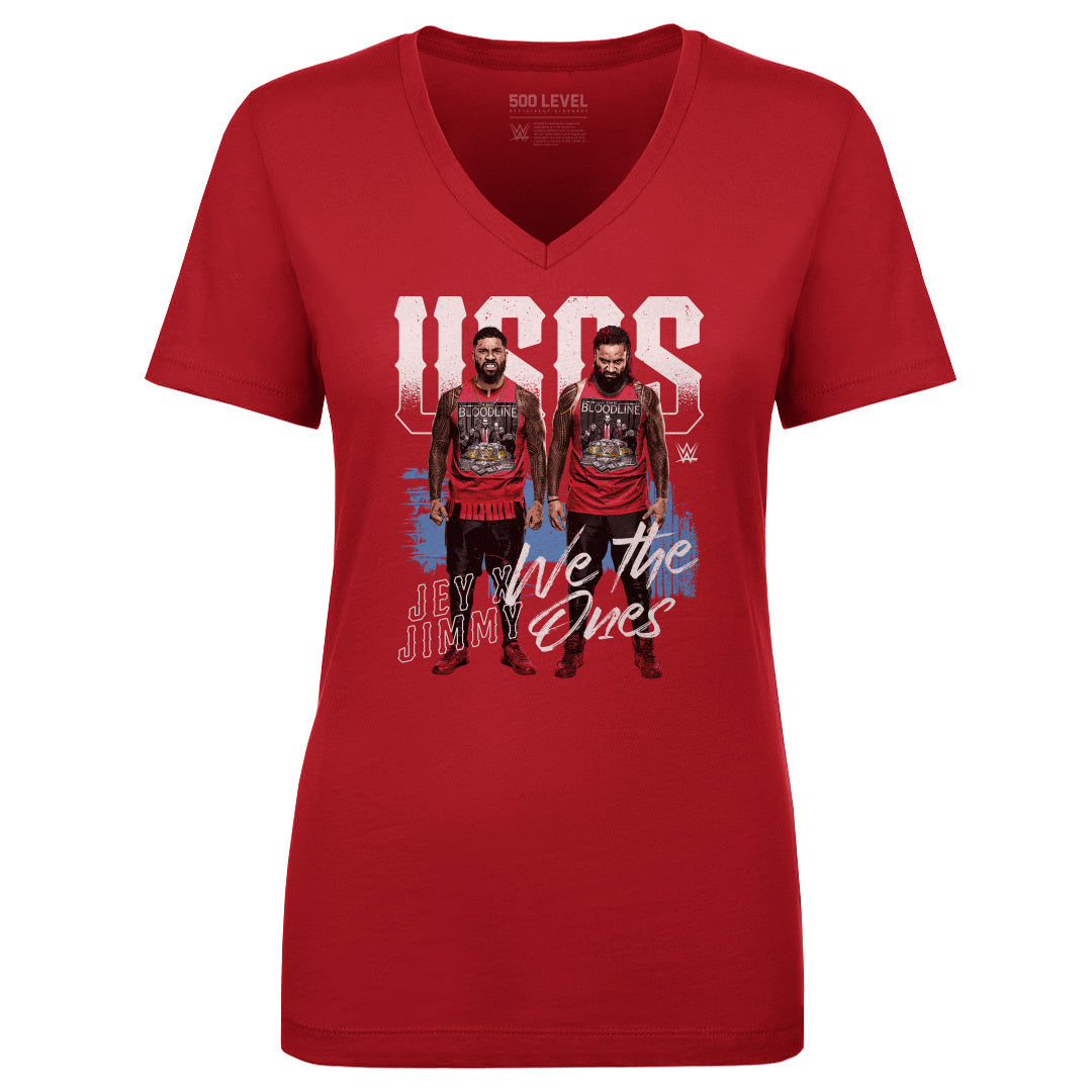 The Usos Women s V Neck Superstars WWE Women s V Neck T Shirt