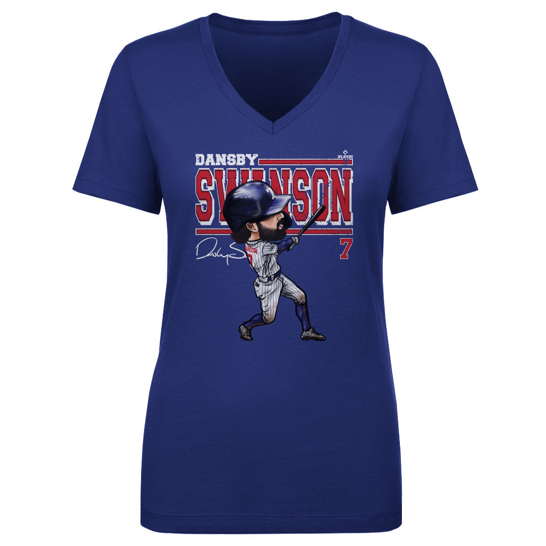 Dansby Swanson Women&#39;s V-Neck T-Shirt | 500 LEVEL