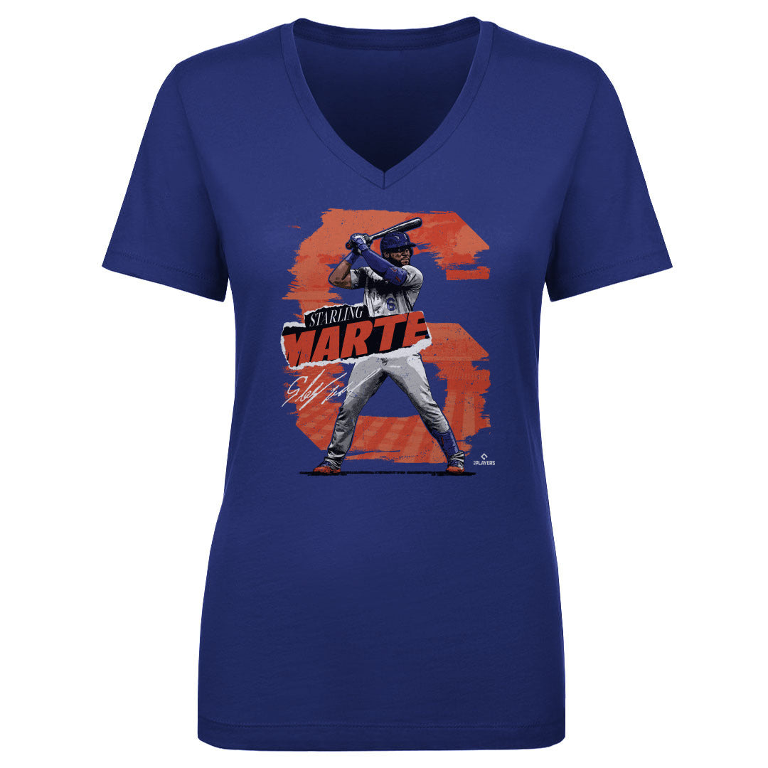 Starling Marte Women&#39;s V-Neck T-Shirt | 500 LEVEL