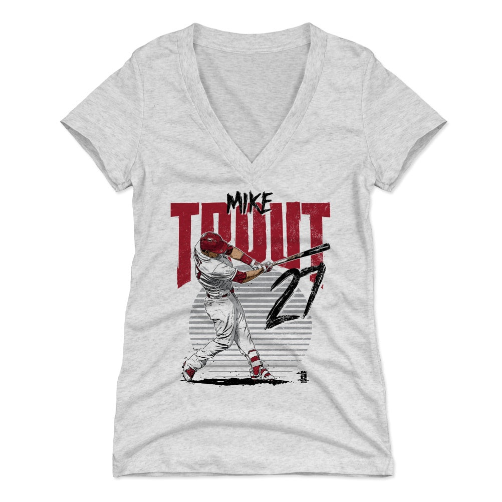 Mike Trout Women&#39;s V-Neck T-Shirt | 500 LEVEL