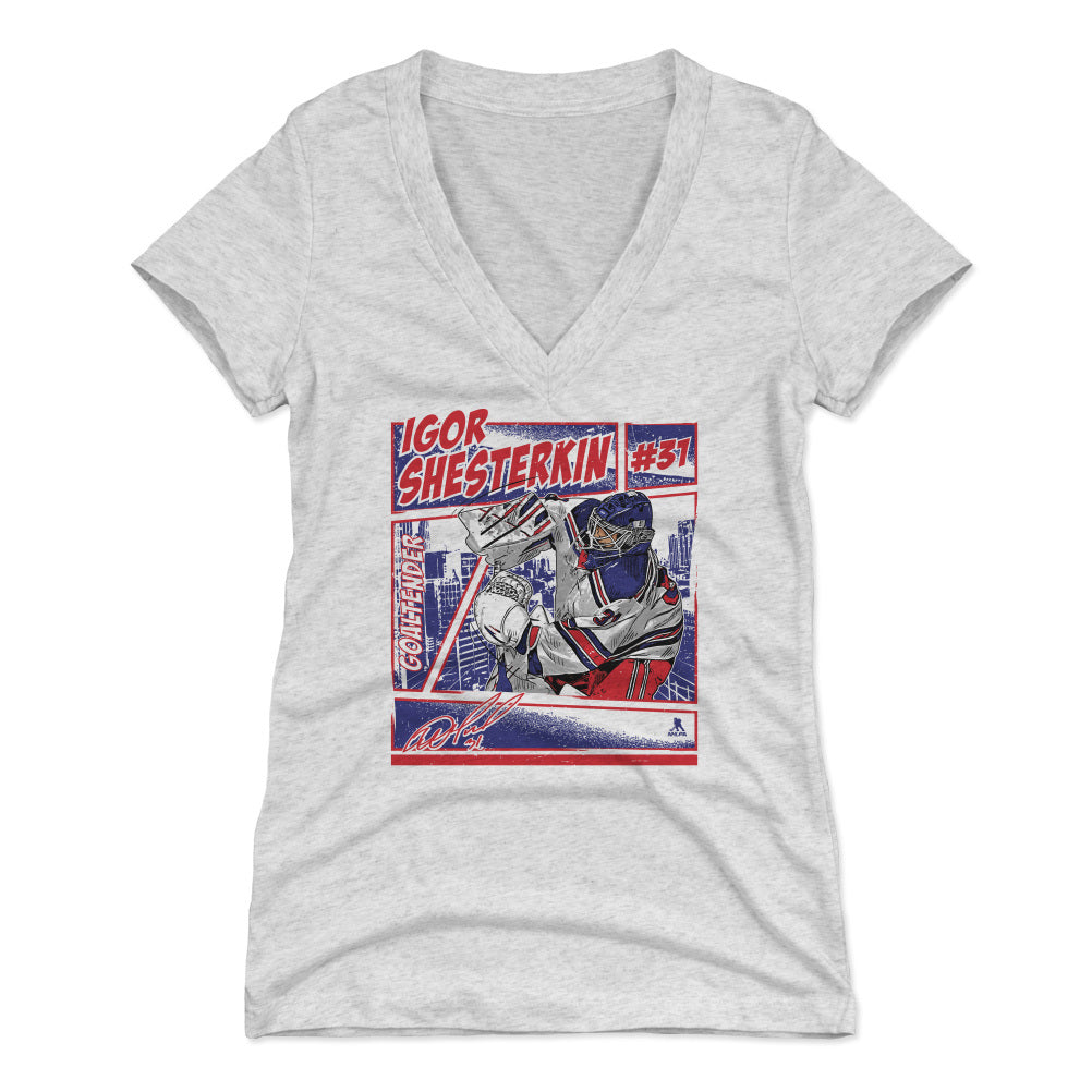 Igor Shesterkin Women&#39;s V-Neck T-Shirt | 500 LEVEL