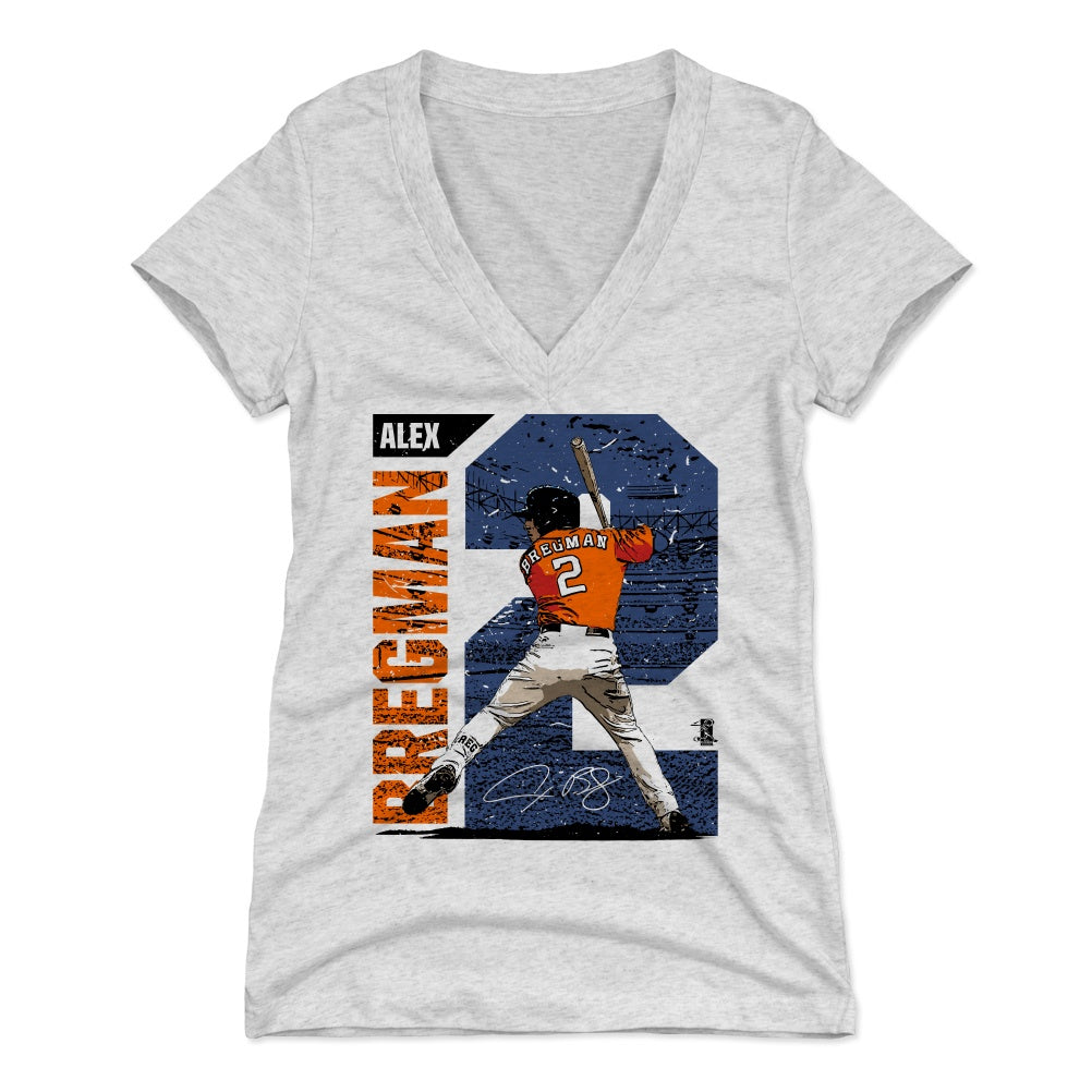 Alex Bregman: The breggy Stare, Women's V-Neck T-Shirt / Medium - MLB - Sports Fan Gear | breakingt