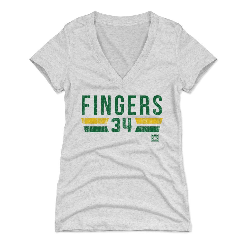 Rollie Fingers Women&#39;s V-Neck T-Shirt | 500 LEVEL