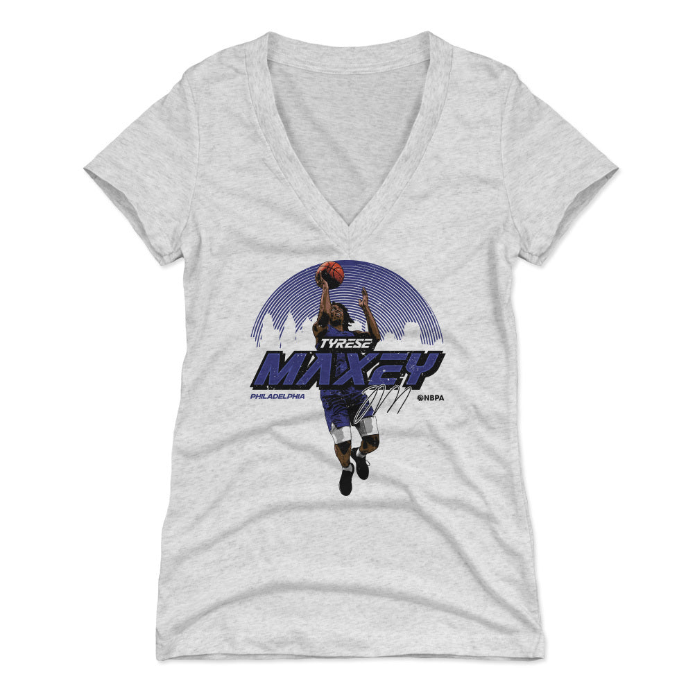 Tyrese Maxey Women&#39;s V-Neck T-Shirt | 500 LEVEL