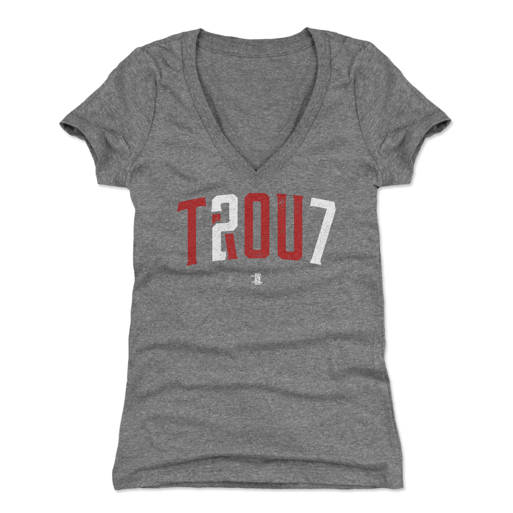 Mike Trout Women&#39;s V-Neck T-Shirt | 500 LEVEL