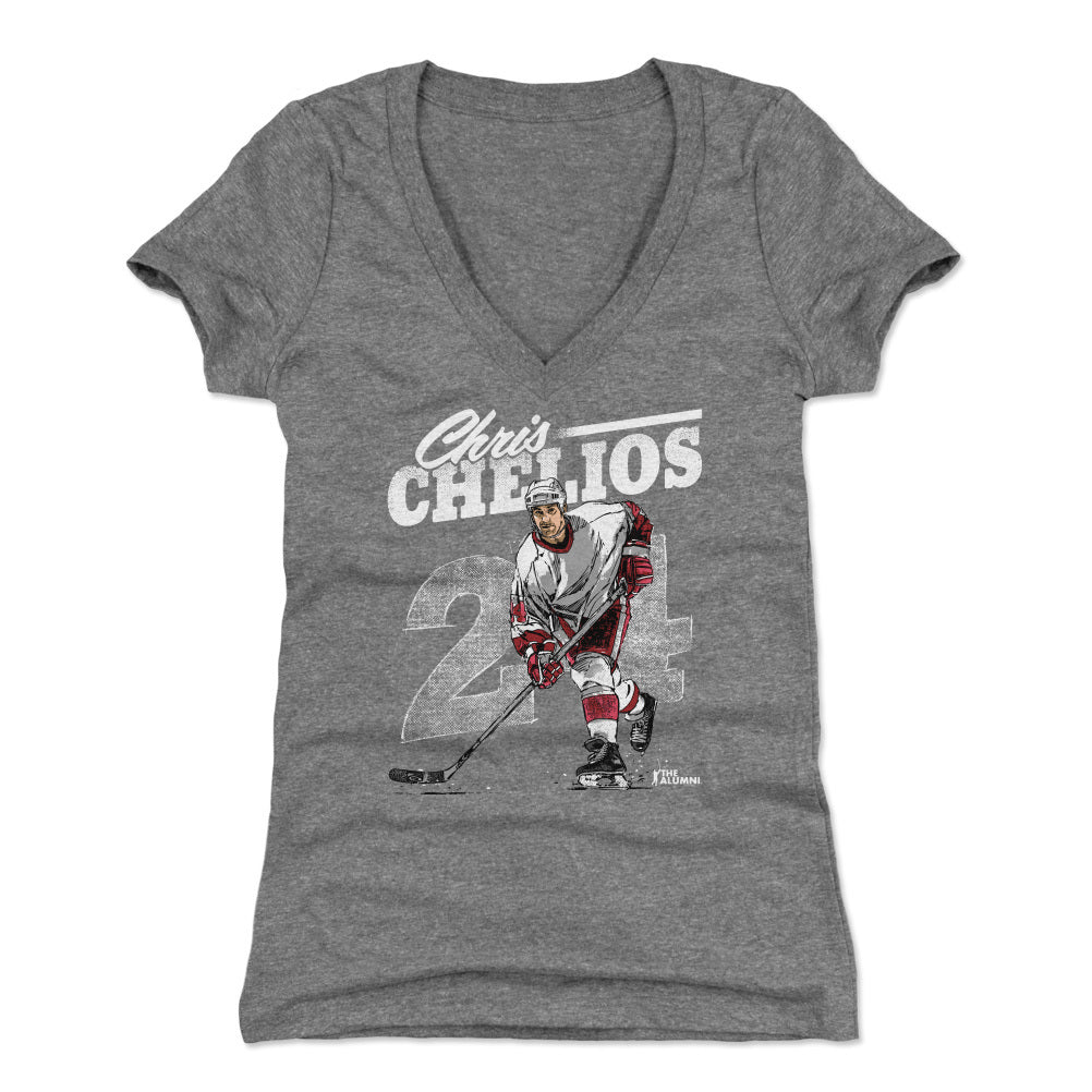 Chris Chelios Women&#39;s V-Neck T-Shirt | 500 LEVEL