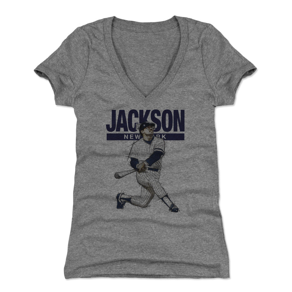 Reggie Jackson Women&#39;s V-Neck T-Shirt | 500 LEVEL