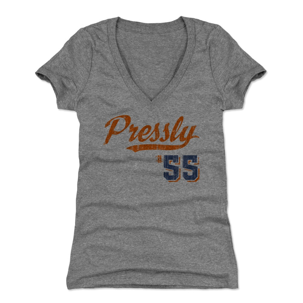  Womens Ryan Pressly Houston Baseball MLB Players Press Pitcher  V-Neck T-Shirt : Clothing, Shoes & Jewelry