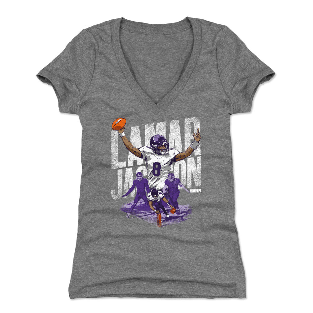 Lamar Jackson Women&#39;s V-Neck T-Shirt | 500 LEVEL