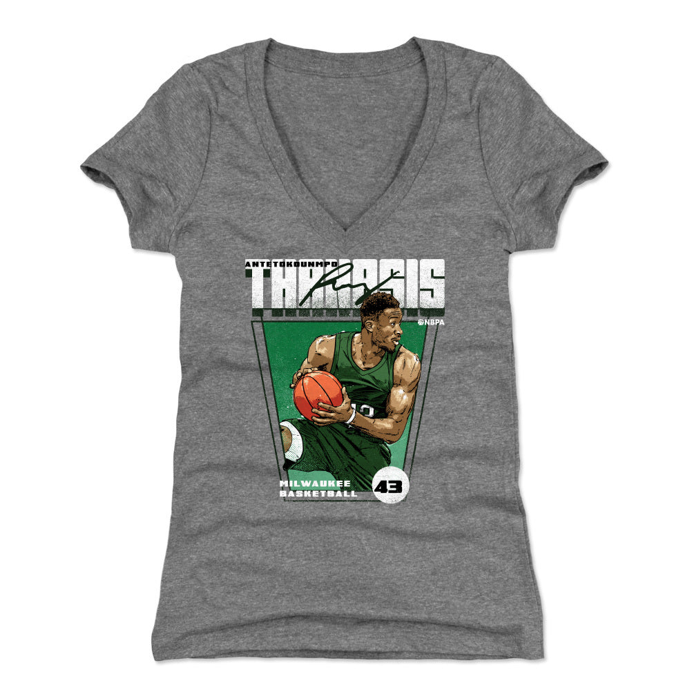 Thanasis Antetokounmpo Women&#39;s V-Neck T-Shirt | 500 LEVEL