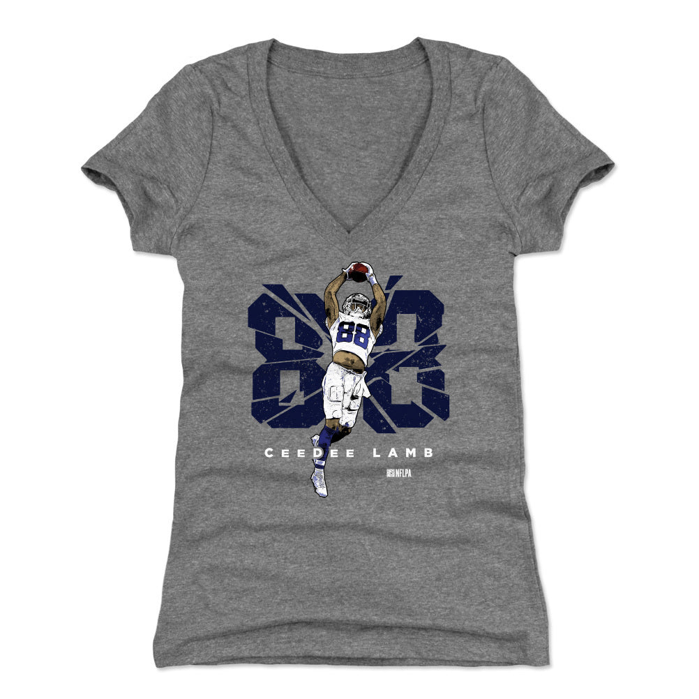 CeeDee Lamb Women&#39;s V-Neck T-Shirt | 500 LEVEL