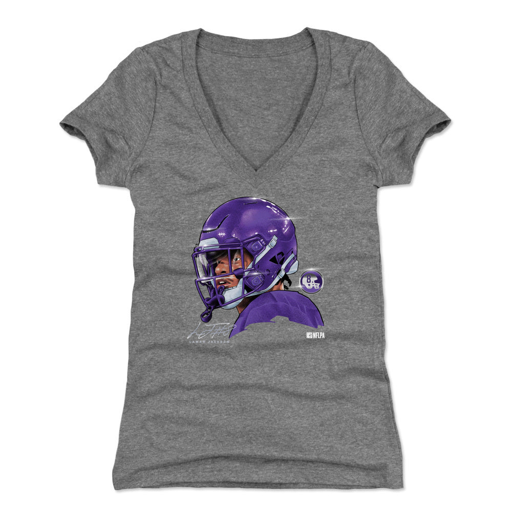 Lamar Jackson Women&#39;s V-Neck T-Shirt | 500 LEVEL