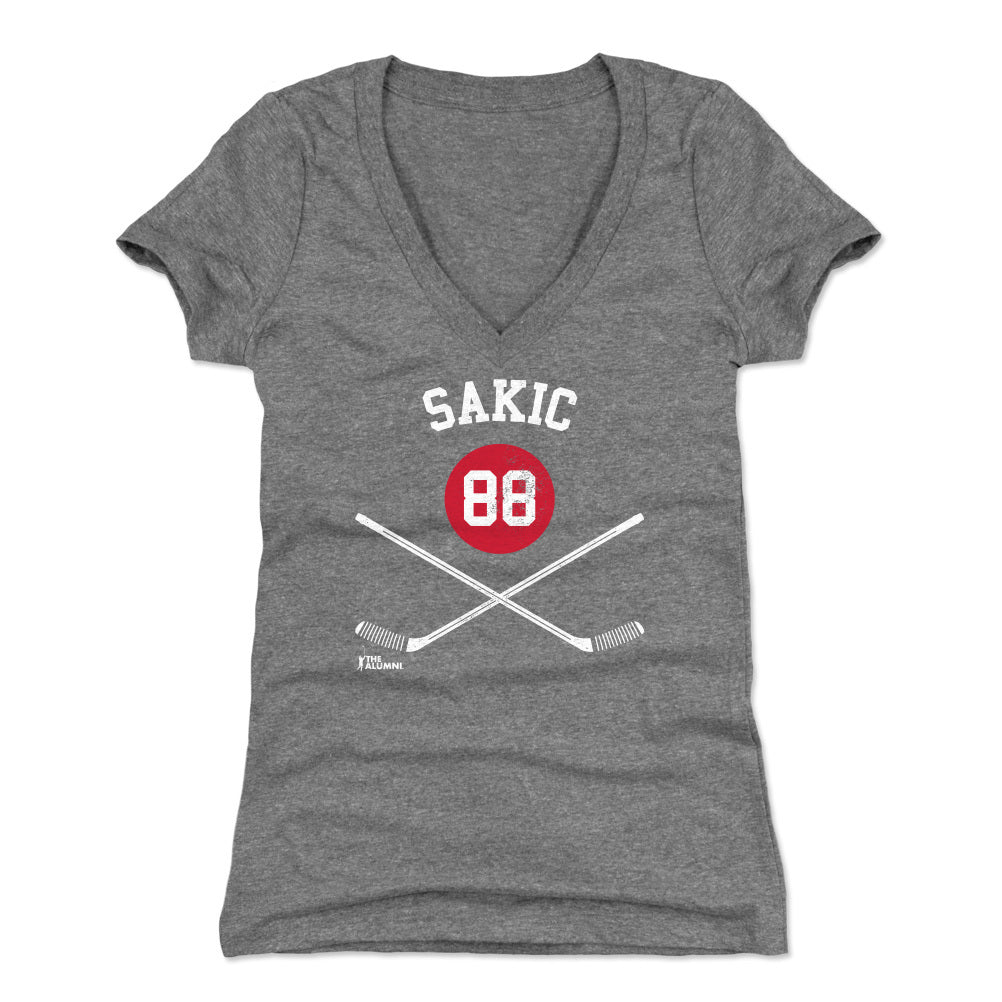 Joe Sakic Women&#39;s V-Neck T-Shirt | 500 LEVEL