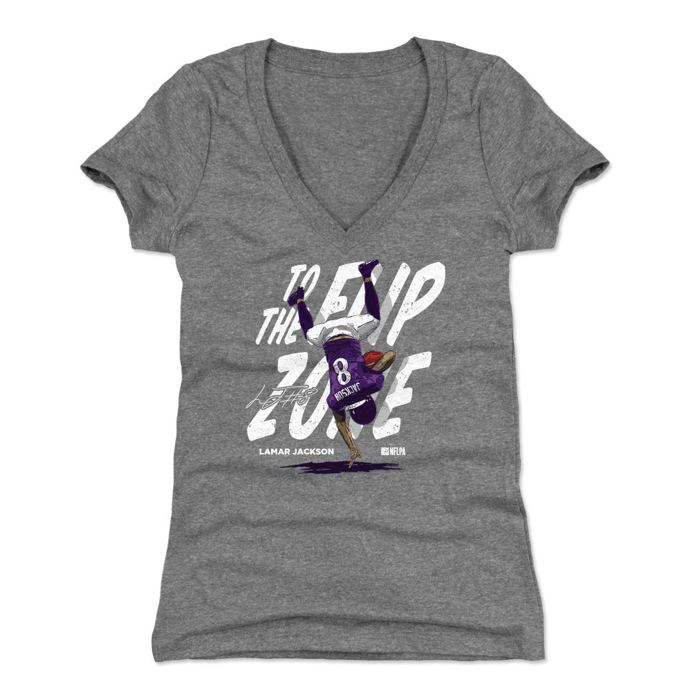 Lamar Jackson Women's T-Shirt, Baltimore Football Women's V-Neck T-Shirt