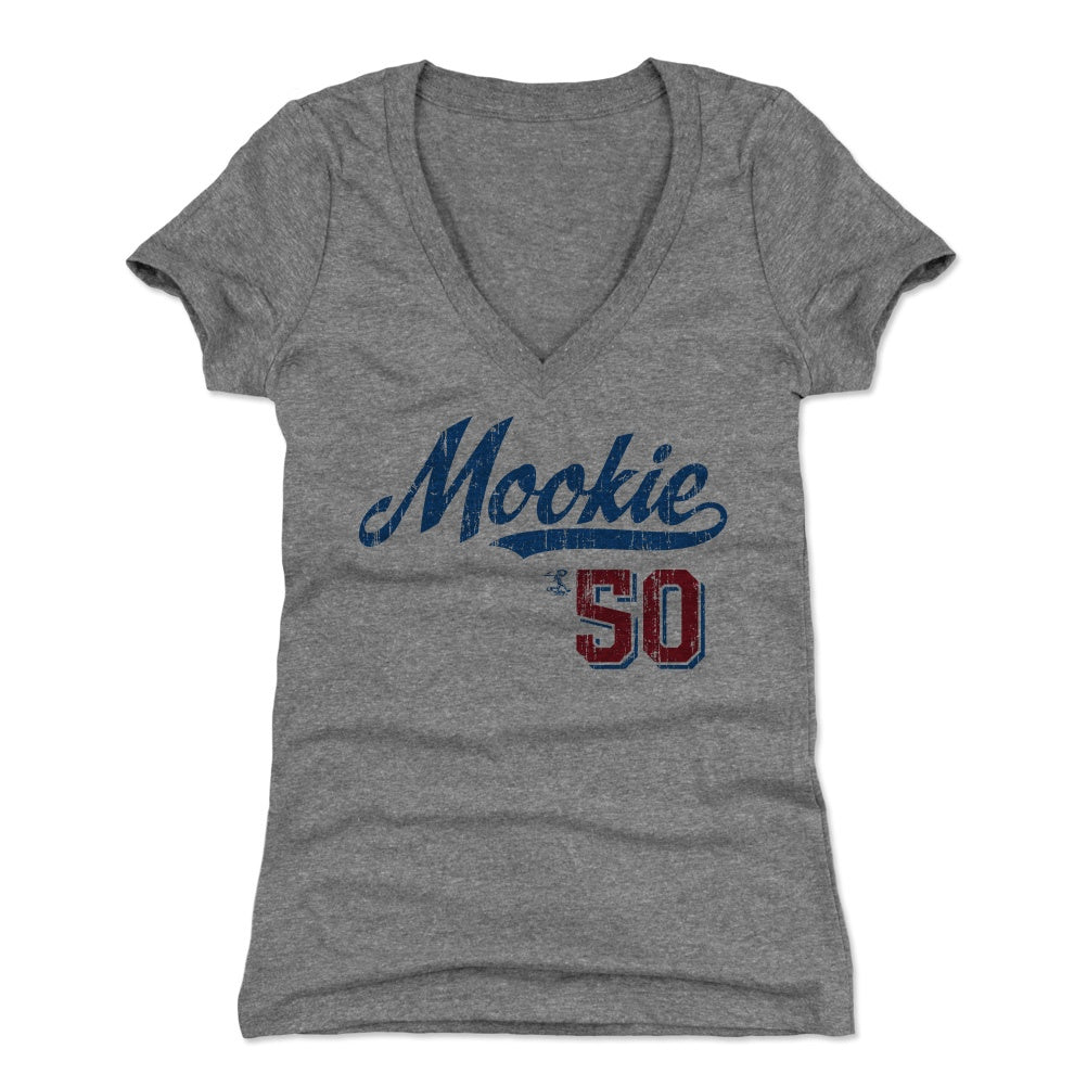 Mookie Betts Women's T-Shirt, Los Angeles Baseball Women's V-Neck T-Shirt