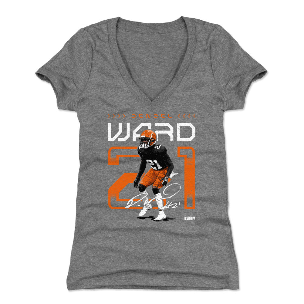 Denzel Ward Women&#39;s V-Neck T-Shirt | 500 LEVEL