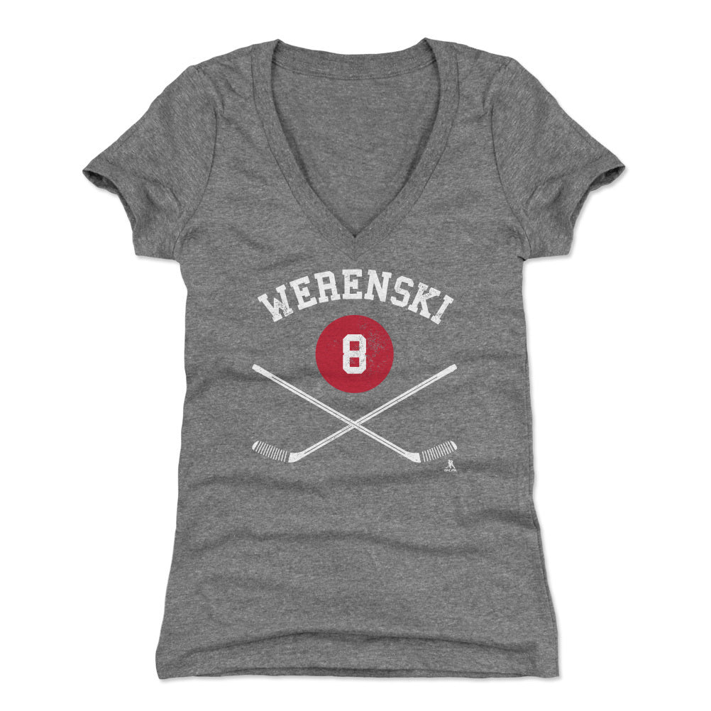 Zach Werenski Women&#39;s V-Neck T-Shirt | 500 LEVEL