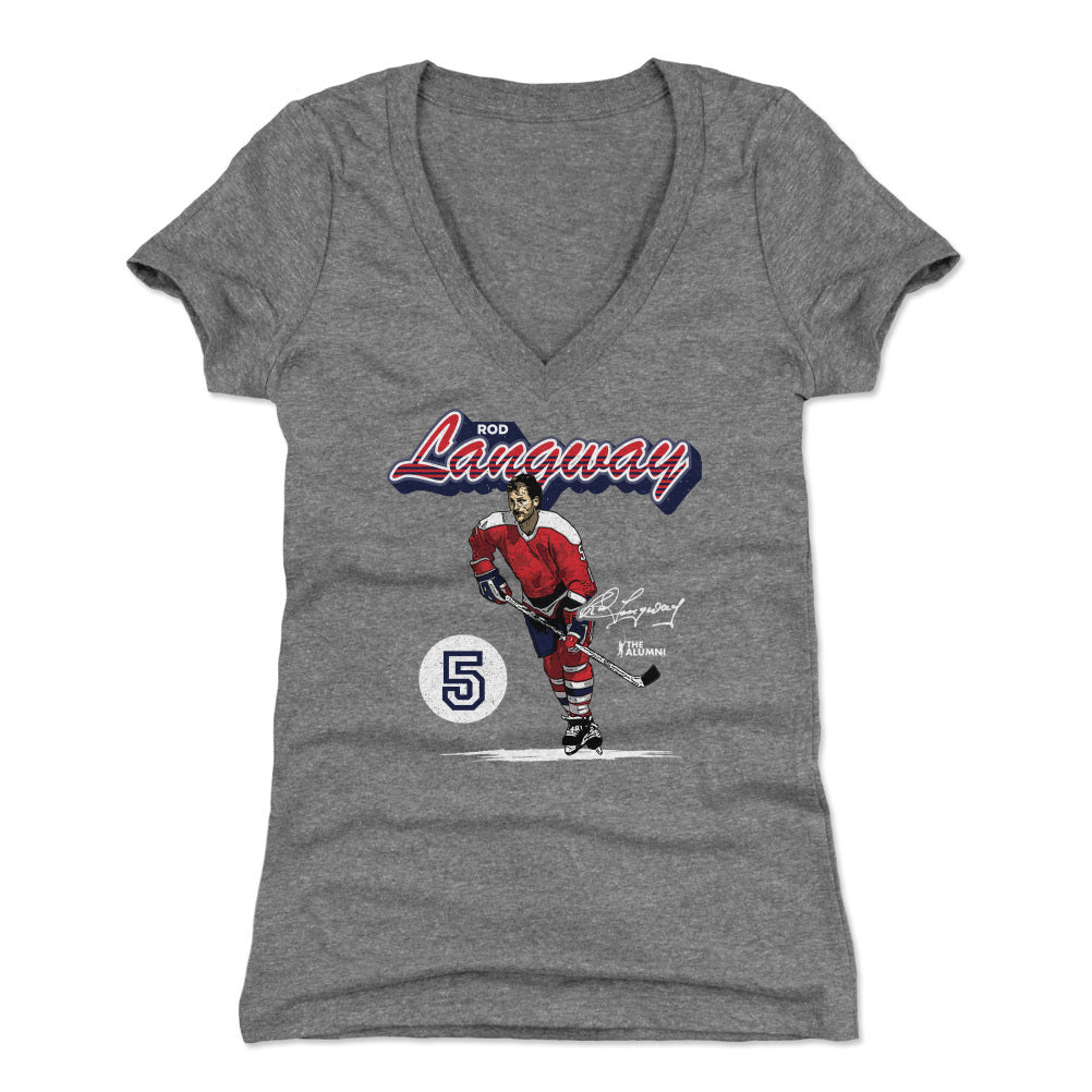 Rod Langway Women&#39;s V-Neck T-Shirt | 500 LEVEL