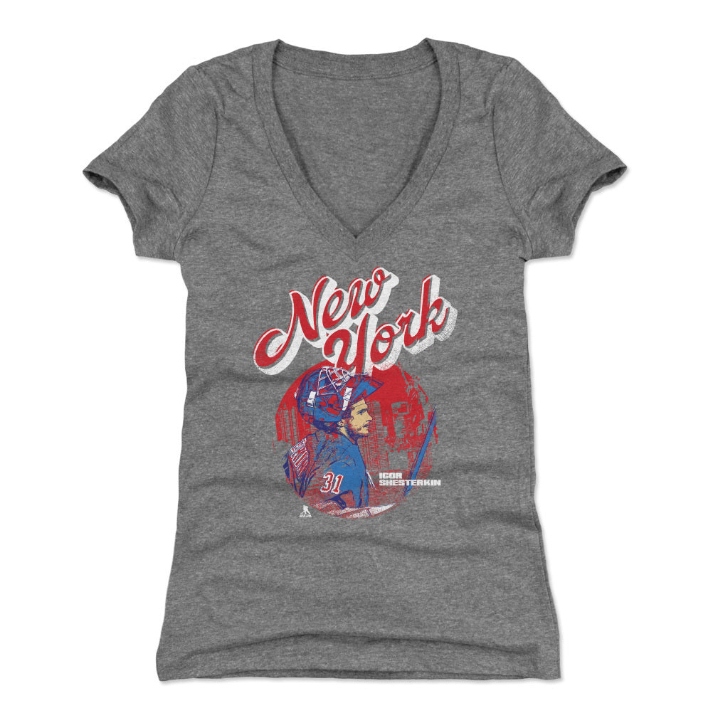 Igor Shesterkin Women&#39;s V-Neck T-Shirt | 500 LEVEL