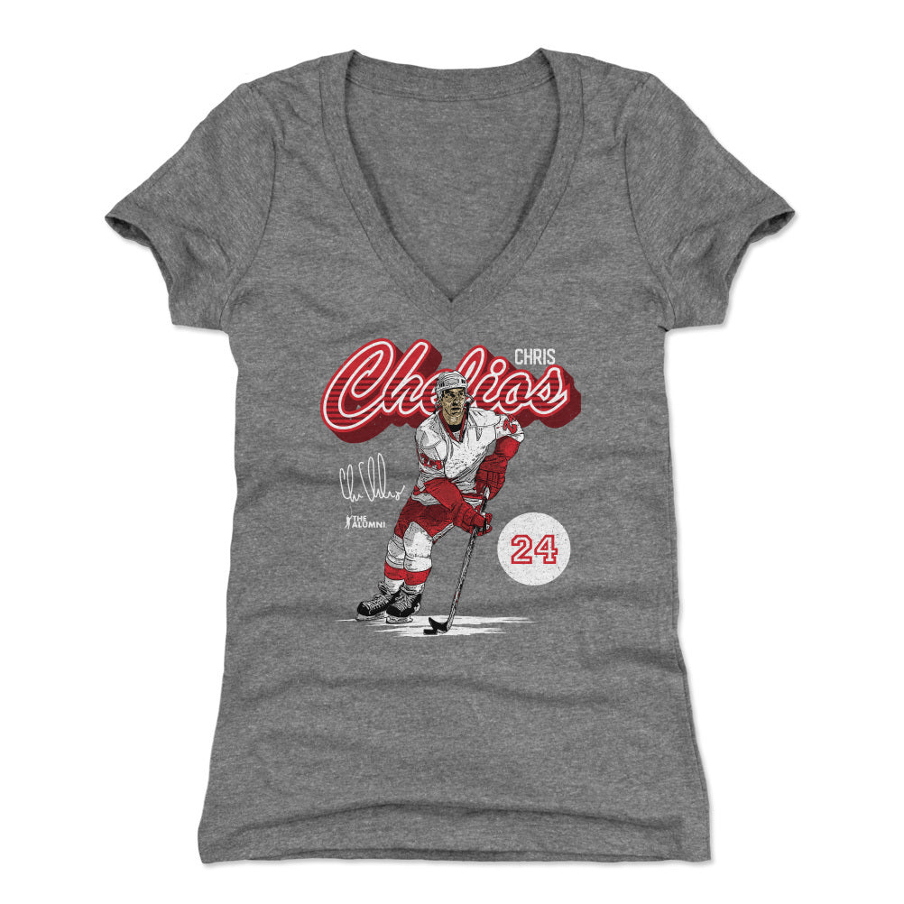 Chris Chelios Women&#39;s V-Neck T-Shirt | 500 LEVEL