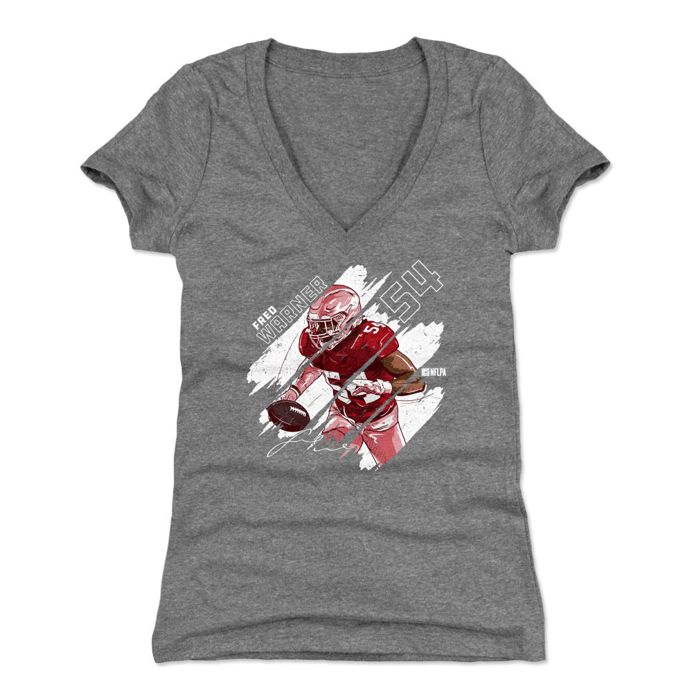 49ers Fred Warner T-Shirt for Women - Cyclone Print –