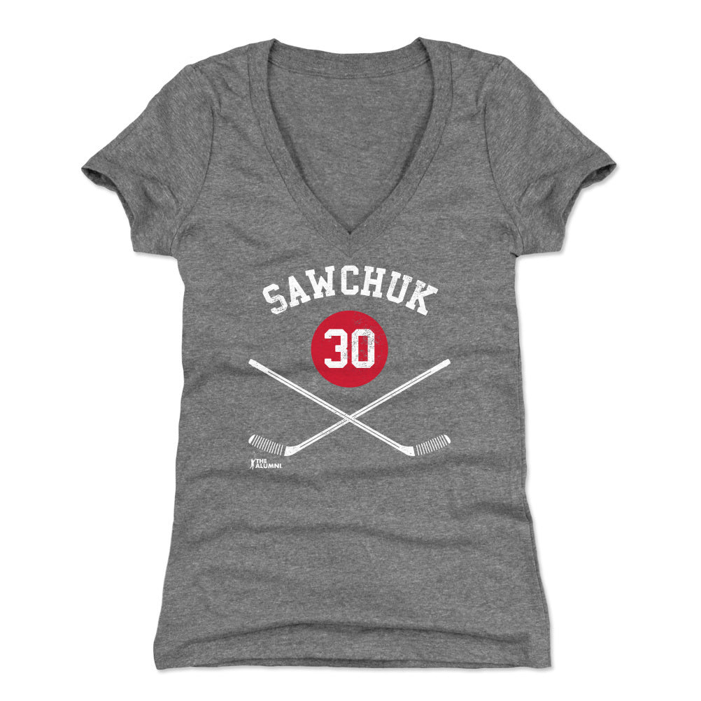 Terry Sawchuk Women&#39;s V-Neck T-Shirt | 500 LEVEL