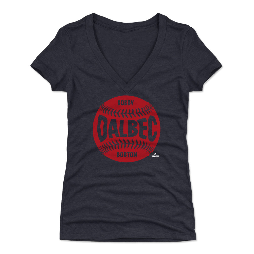 Women's Bobby Dalbec RBI Slim Fit V-Neck T-Shirt - Red - Tshirtsedge