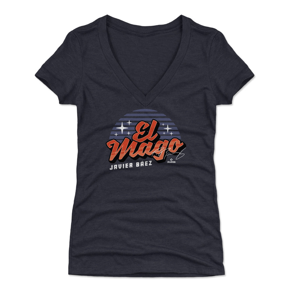 Women's Javier Baez Name & Number T-Shirt - Black - Tshirtsedge