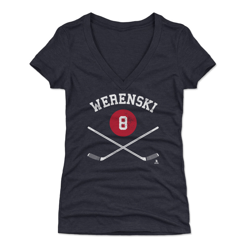 Zach Werenski Women&#39;s V-Neck T-Shirt | 500 LEVEL