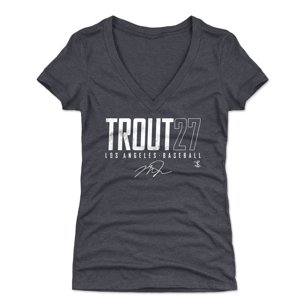 Mike Trout Women&#39;s V-Neck T-Shirt | 500 LEVEL