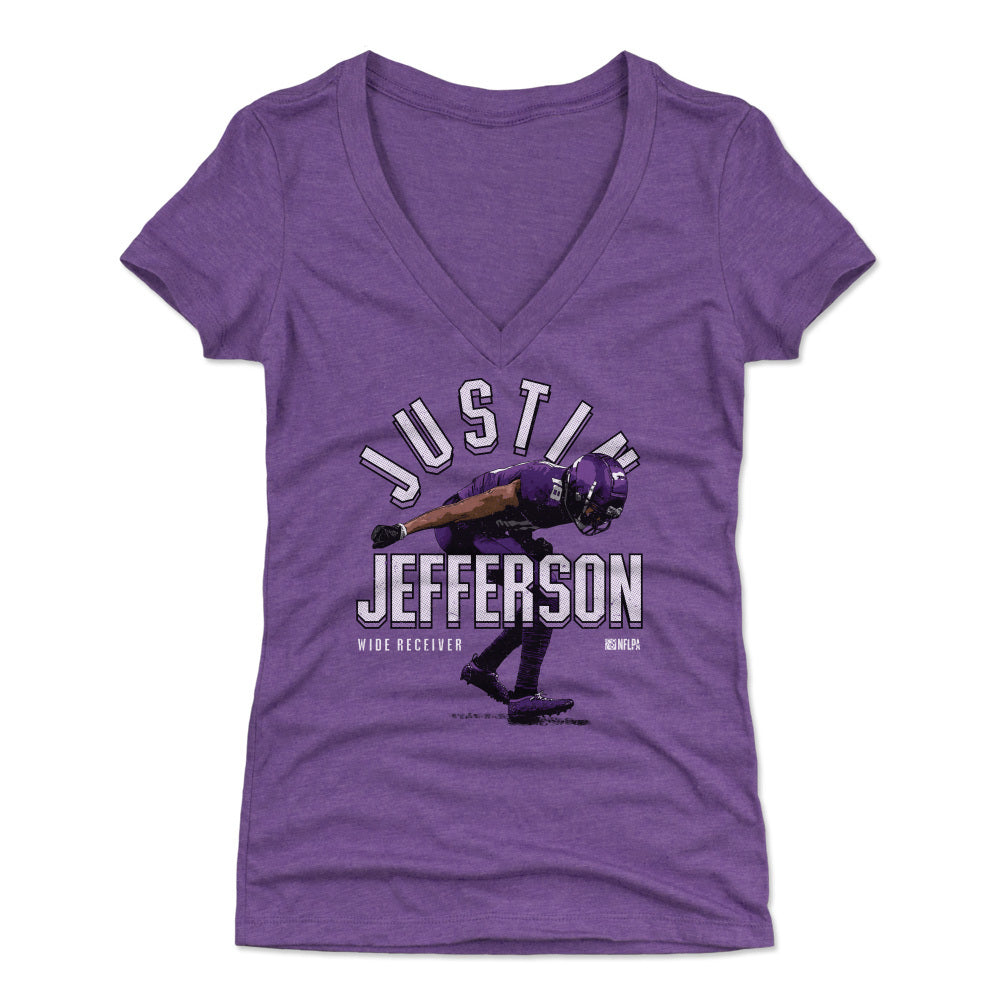 Justin Jefferson Women&#39;s V-Neck T-Shirt | 500 LEVEL