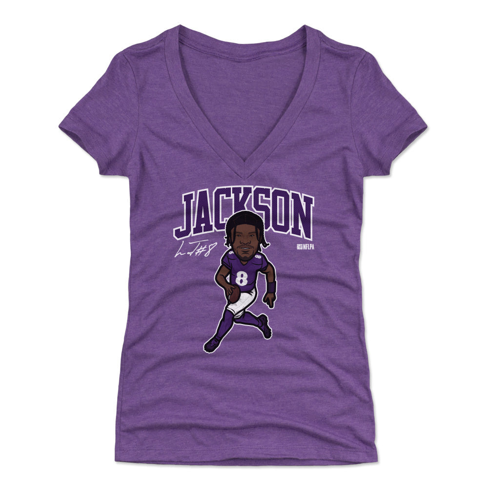 Lamar Jackson Women&#39;s V-Neck T-Shirt | 500 LEVEL