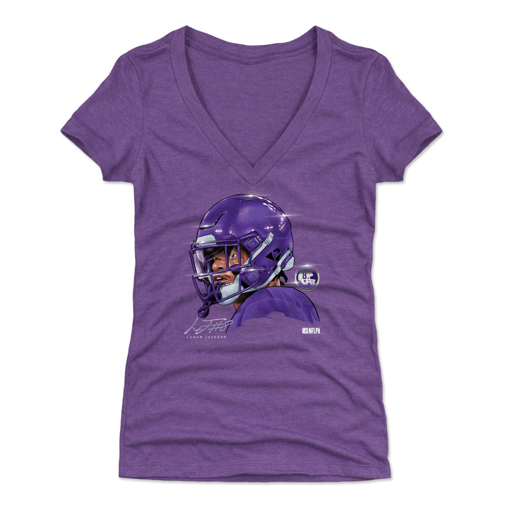 Lamar Jackson Women&#39;s V-Neck T-Shirt | 500 LEVEL