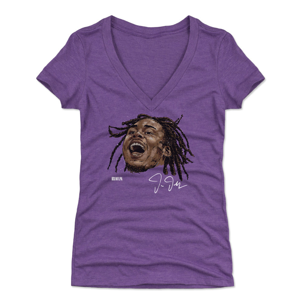 Justin Jefferson Women&#39;s V-Neck T-Shirt | 500 LEVEL