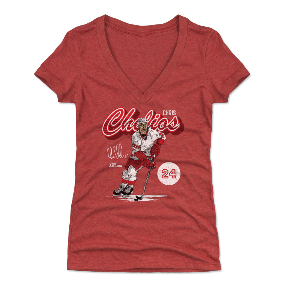 Chris Chelios Women&#39;s V-Neck T-Shirt | 500 LEVEL