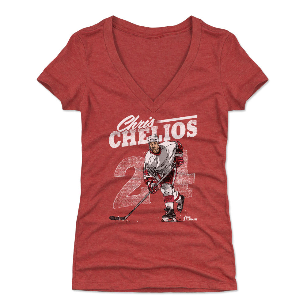 Chris Chelios Women&#39;s V-Neck T-Shirt | 500 LEVEL