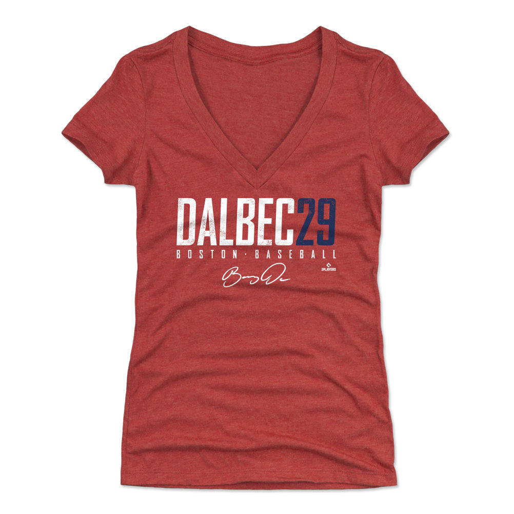 Womens A Girl Who Loves Bobby Dalbec Boston Baseball Player V-Neck T-Shirt