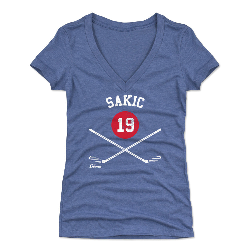 Joe Sakic Women&#39;s V-Neck T-Shirt | 500 LEVEL