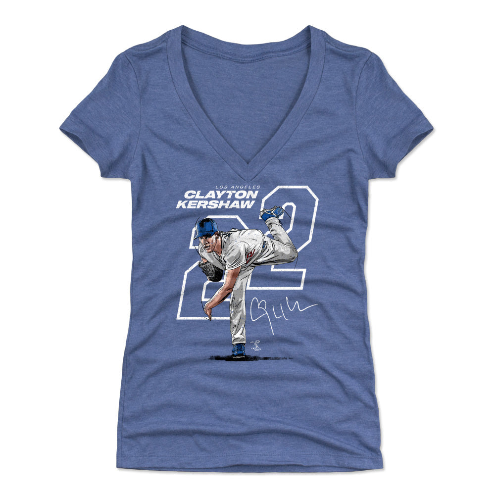 Clayton Kershaw Women&#39;s V-Neck T-Shirt | 500 LEVEL