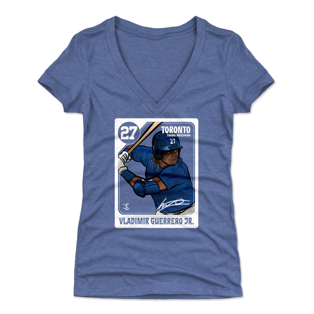 Toronto Blue Jays Vladimir Guerrero Jr. Men's Premium T-Shirt - Tri Royal - Toronto | 500 Level Major League Baseball Players Association (MLBPA)