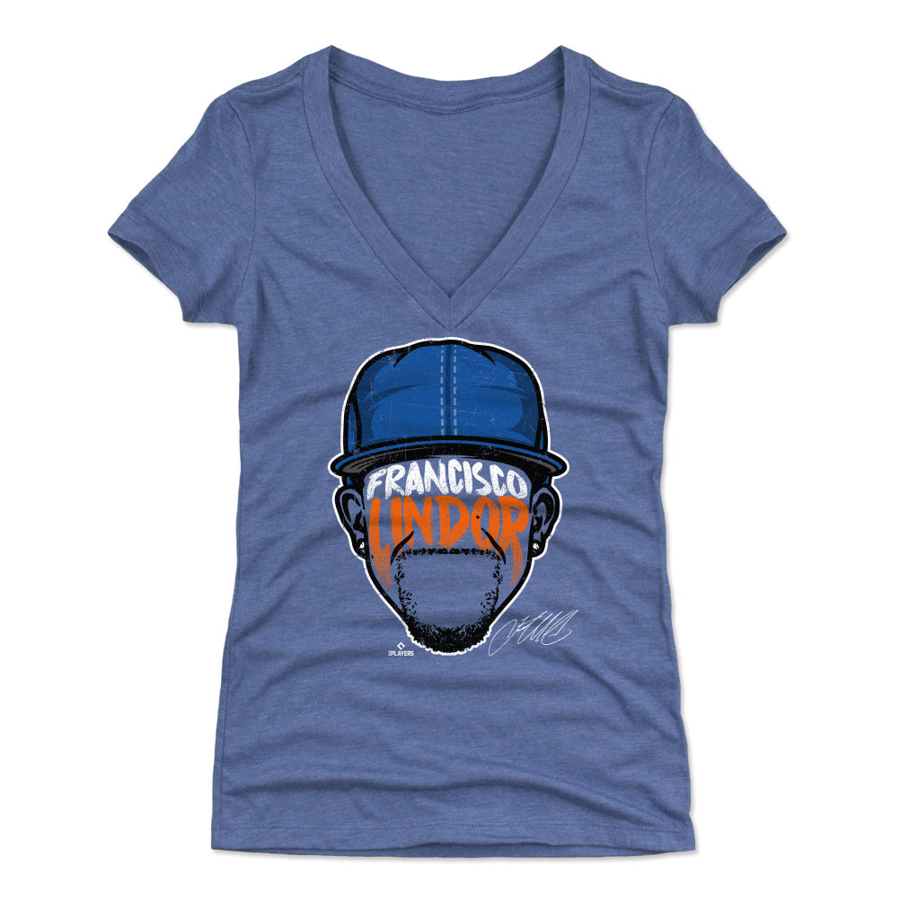 Francisco Lindor Women&#39;s V-Neck T-Shirt | 500 LEVEL