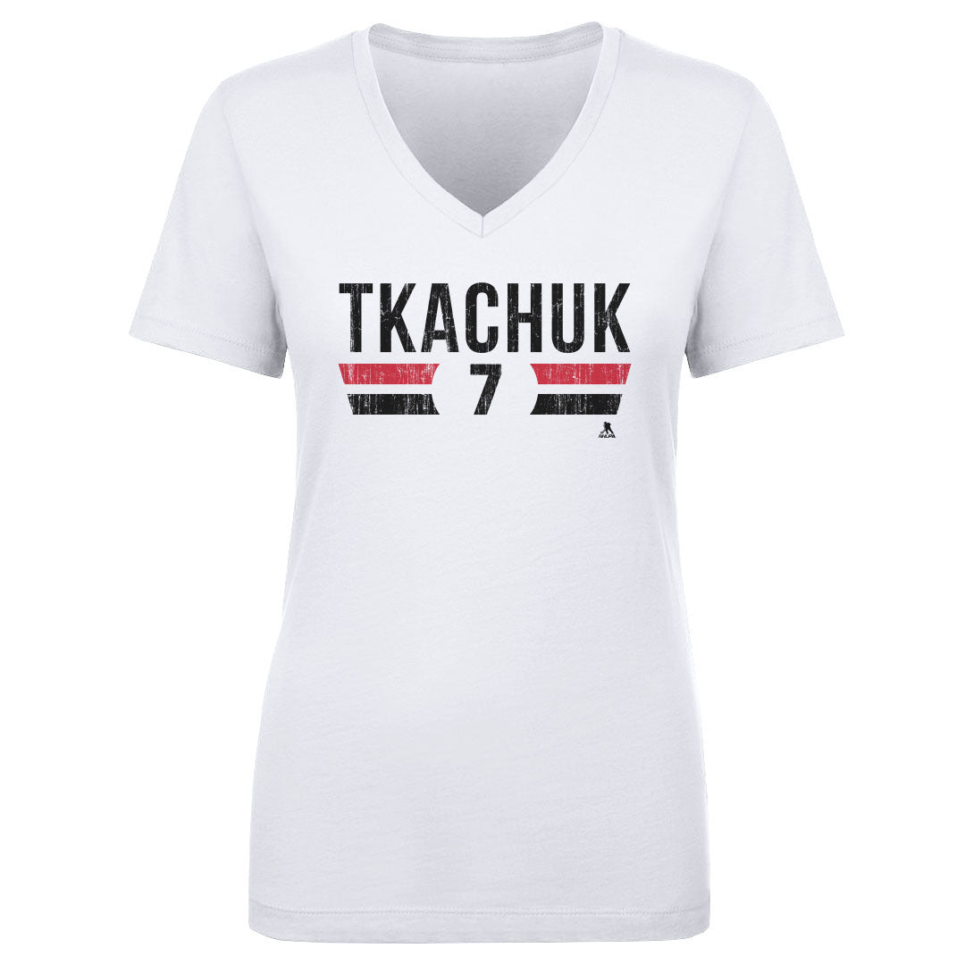 Brady Tkachuk Women&#39;s V-Neck T-Shirt | 500 LEVEL